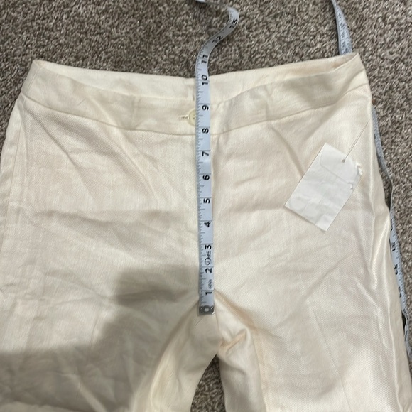 NWT Jones New York Womens White Linen Blend Straight Leg Pants Size 2 Petite - Picture 8 of 10
